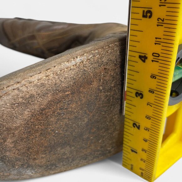 Reywelt Leather Square Toe Pirarucu Fish Pattern Western Cowboy Boots Men's 7.5 - Picture 11 of 13